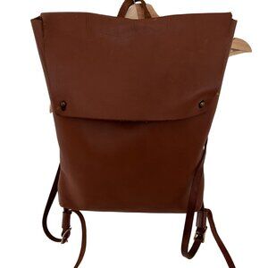 Handcrafted Leather Backpack - warm brown leather - by Andrea Wong